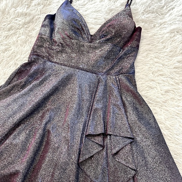 Blondie Nites by Stacy Sklar Glitter Iridescent Mini Dress Size 11 - Picture 6 of 15